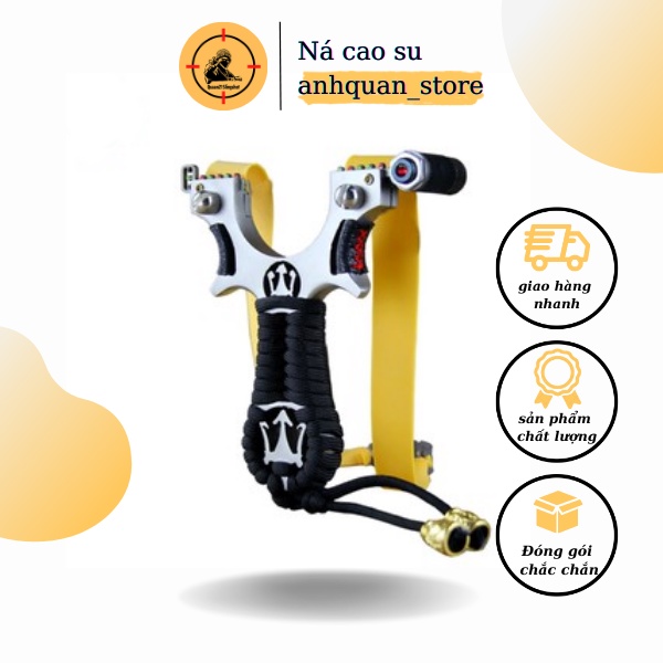 Ná Cao Su Đinh Ba Hợp Kim Có Đèn Lazer Ngắm Siêu Chuẩn Tặng kèm dây thun