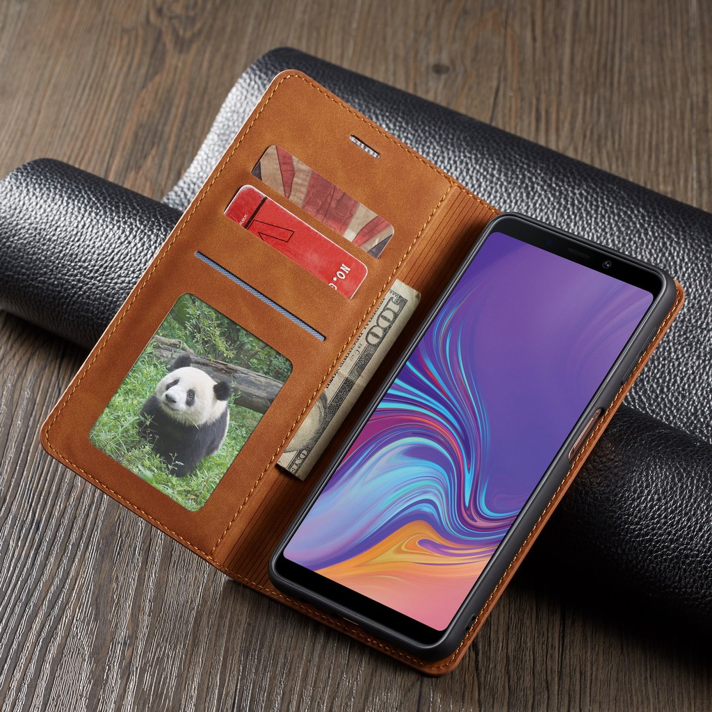 Bao da điện thoại nắp gập cho Samsung Galaxy A7 2018 A50/A30s A80/A90 A10/M10 A20E | BigBuy360 - bigbuy360.vn