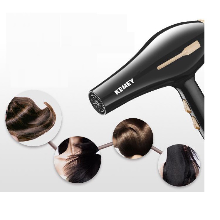Máy Sấy Tóc Công Suất Lớn Và Chế Độ Sấy Nhanh Kemey 2376