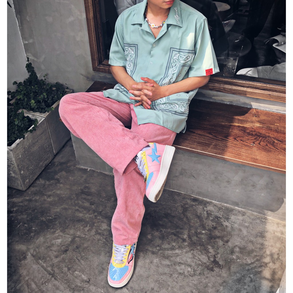 ÁO SƠ MI APRIDE HỌA TIẾT BANDANA - ĐEN | BigBuy360 - bigbuy360.vn