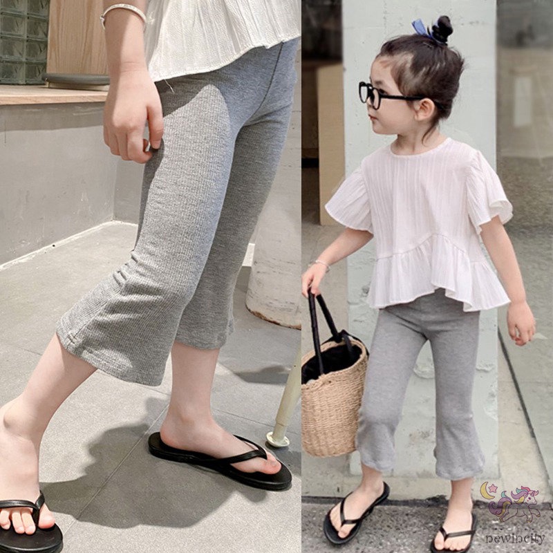 Quần lửng ống loe phong cách hàn quốc thoải mái cho bé gái