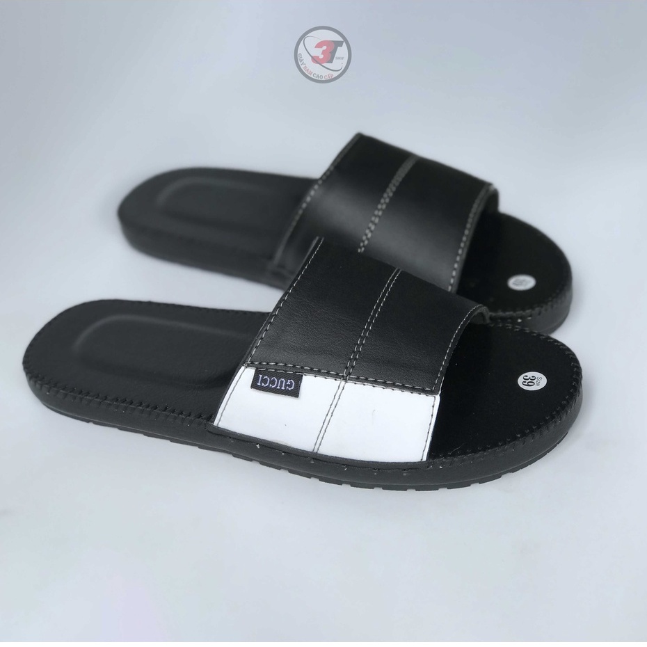 Dép Quai Ngang Nam Khóa LV , Đã Khâu (May ) Quai Siêu Bền, êm chân , DA Không Tróc , Đi mưa Thoải mái , Mẫu Mới Nhất