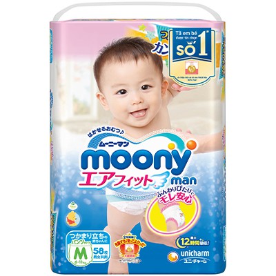 [TẶNG BỘ NOUS] Bộ 2 gói Tã dán/ Tã quần Moony NB90/S84/M64/L54/XL44/M58/L44/XL38/XXL26