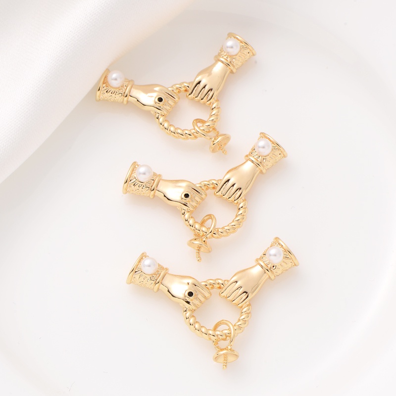 Mặt Dây Chuyền Bằng Đồng 14K Đính Ngọc Trai diy Giá Đỡ