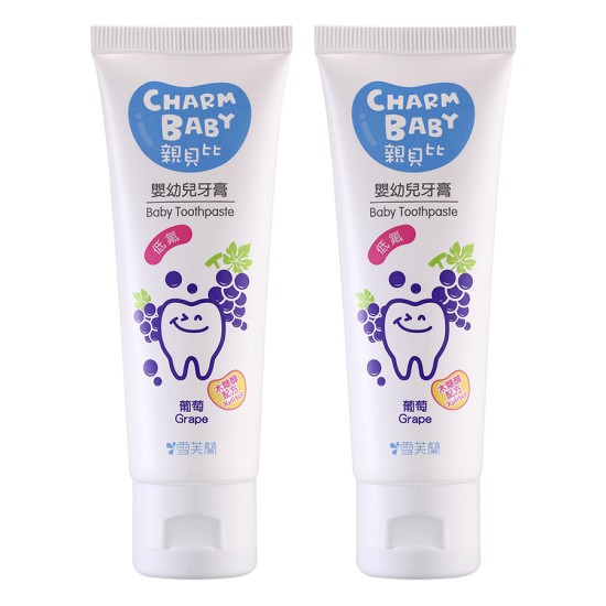 Kem đánh răng trẻ em hương nho CHARM BABY Baby Toothpaste - grape (low Fluorine)