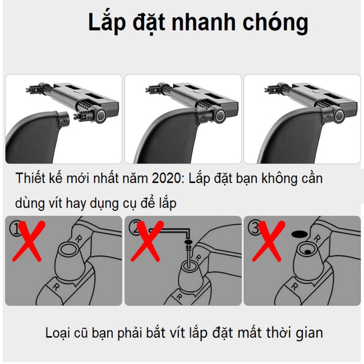 Gối tựa đầu, tựa cổ cao cấp chống mỏi cổ khi ngủ trên xe ô tô TZ-A02 cao su non - Bảo hành 6 tháng