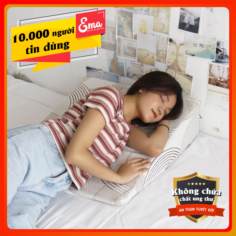 Gối chống trào ngược dạ dày cho người lớn Ema - Giảm trào ngược, viêm họng, nuốt vướng, nghẹn cổ