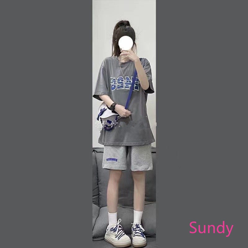 Set Áo Thun Ngắn Tay Plus Size + Quần Short Thời Trang Mùa Hè Cho Bé Gái