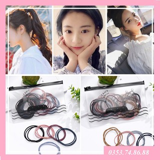 ♥Set 100 Dây Thun/Chun Buộc Tóc Nhiều Màu Loại Dai Dùng Nhiều Lần♥