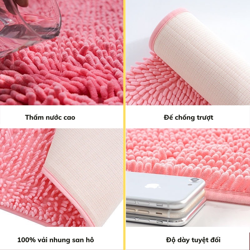 Thảm lau chân nhà bếp nhà tắm chống trượt thấm nước giá rẻ DOVOHA TC02