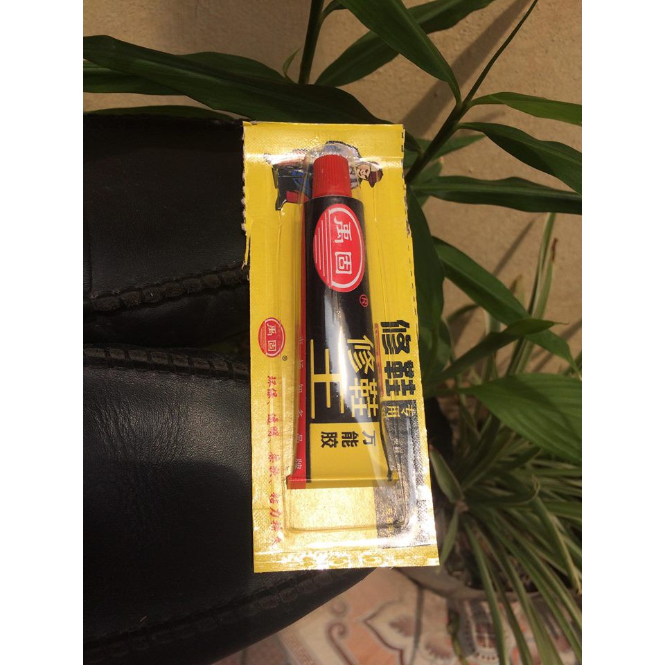 Combo 2 lọ Keo dán giày dép, đồ da loại xịn (vàng đen)