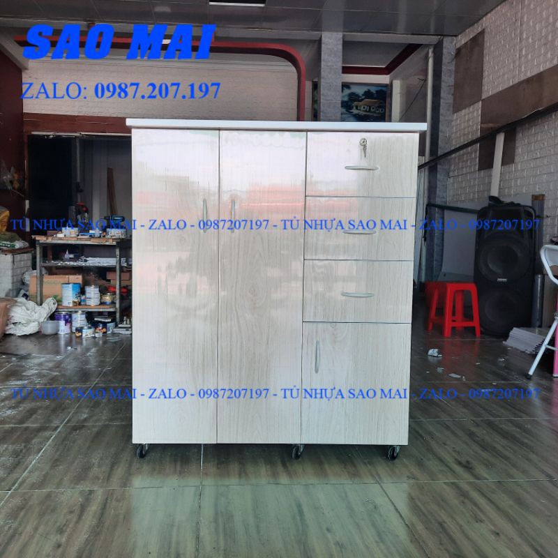 Tủ trẻ em nhựa đài loan 3 ngăn kéo 1 hộc 2 cách mở