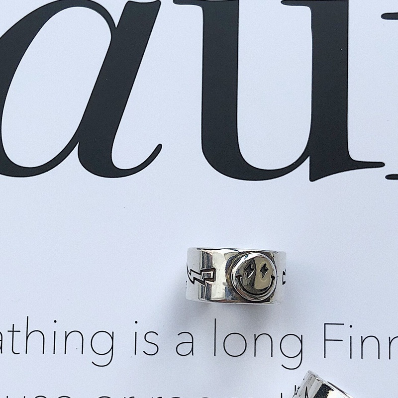 Nhẫn Hình Mặt Cười Phong Cách Hip Hop Có Thể Điều Chỉnh Kích