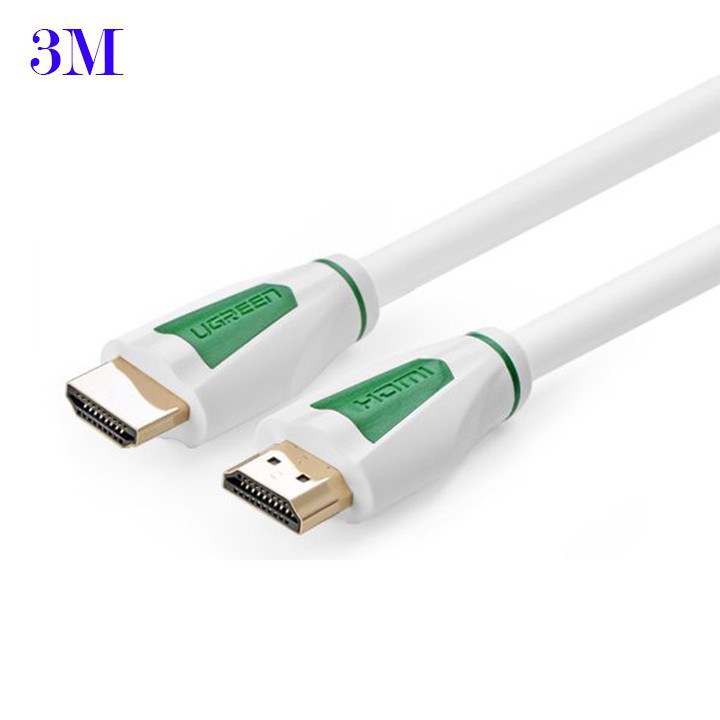 Cáp HDMI 2k x 4k chuẩn 1.4 UGREEN 10457 - Màu trắng - 3M