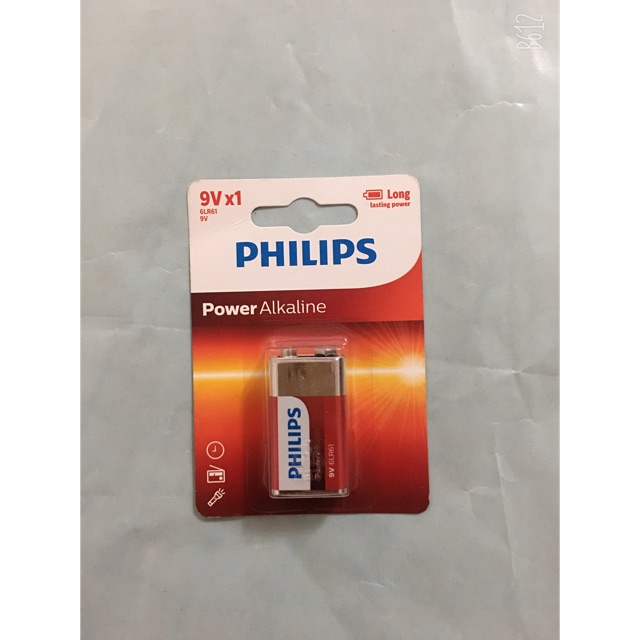 Pin vuông 9v Philips 6LR61P1B/97 Alkaline 9V chính hãng | HÀNG CÓ SẲN