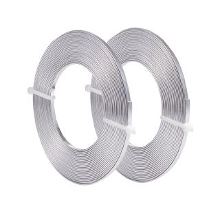 2 Cuộn dây nhôm anodized dẹt 10m (33ft) rộng 3mm làm trang sức thủ công 5m/cuộn
