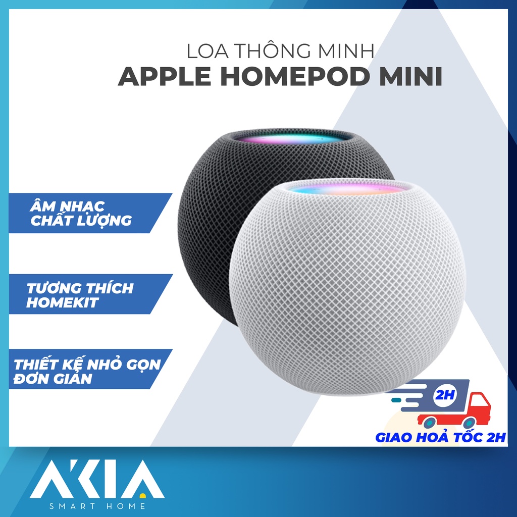 Loa thông minh hỗ trợ ra lệnh bằng giọng nói từ trợ lý ảo, tương thích Homekit, âm nhạc chất lượng, thiết kế nhỏ gọn