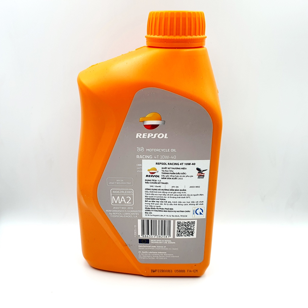 Nhớt Repsol Racing 10W40 4T Fully Synthetic 1L