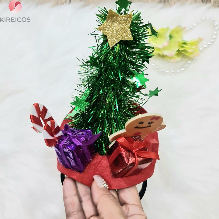 Cài Tóc Cây Thông Noel Lấp Lánh Có Quà Siêu Cute