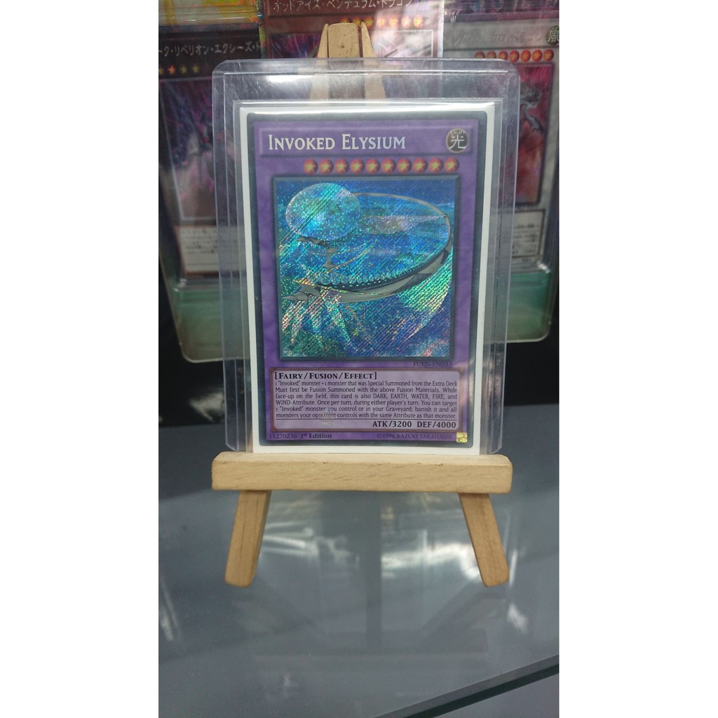 [ Dưa Hấu Yugioh ] Lá bài thẻ bài Invoked Elysium - Secret ultra Rare - Tặng bọc bài nhựa bảo quản