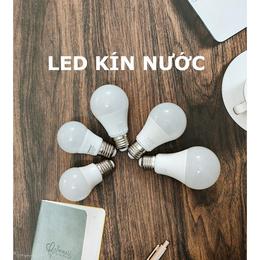 Bóng đèn Led tròn chống nước 3W 5W 7W 9W 12W 18W siêu sáng, siêu tiết kiệm điện