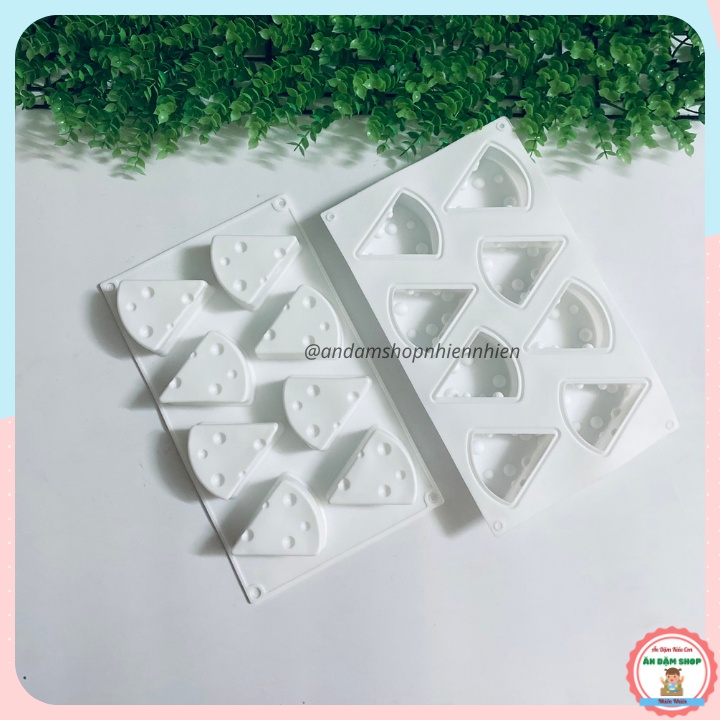 Khuôn silicon hình miếng phomai làm pudding, thạch....
