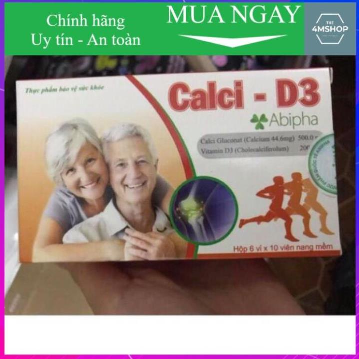 Calci - D3 Abipha Bổ sung canxi vitamin D giúp phát triển xương, răng cho trẻ em,Tăng canxi cho phụ nữ có thai