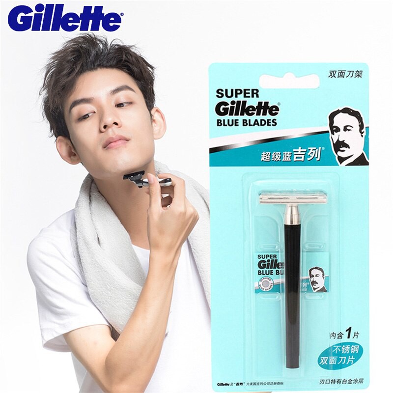 Dao cạo râu Gillette Blue 2 Plus Cán xanh - Dao cạo Gillette Blue II Plus (5+1 cái/gói)