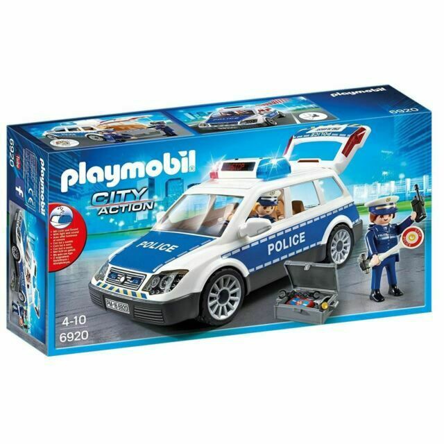 Đồ chơi nhập vai Playmobil Xe hơi cảnh sát có đèn &amp; âm thanh