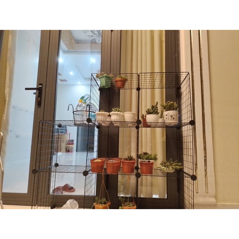 Tấm Lưới Sắt Lắp Ghép Đa Năng,Kệ Giá Sách,Tủ Quân Áo Tặng Kèm Chốt Gắn