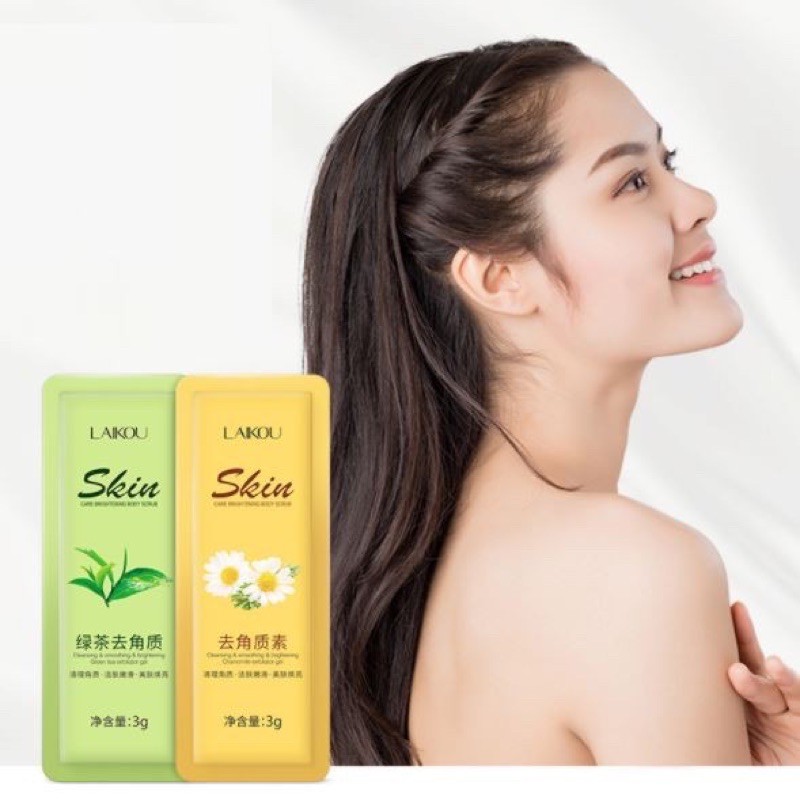 Set 2 gói tẩy da chết hoa cúc và trà xanh | BigBuy360 - bigbuy360.vn