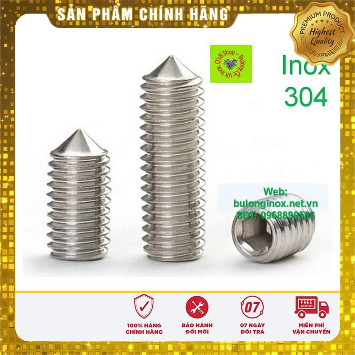 [HÀNG SẮN] Vít trí chìm nhọn inox, inox 304, Vít trí lục giác đầu nhọn