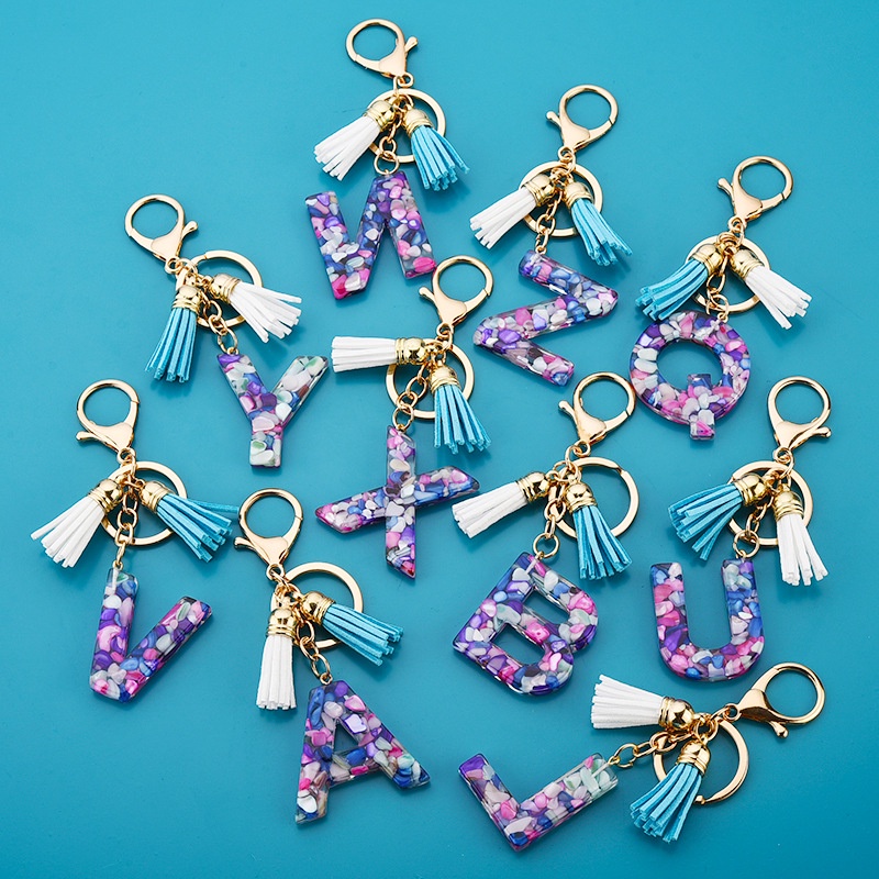 Set 26 móc khóa chữ cái thời trang