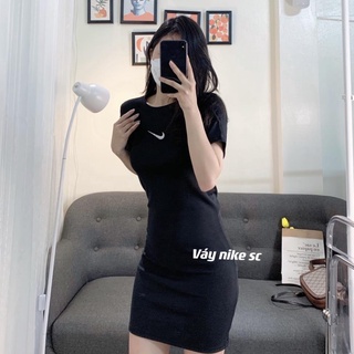 [Giá xưởng] Váy body đen freeship chất len tăm dày dặn 2022