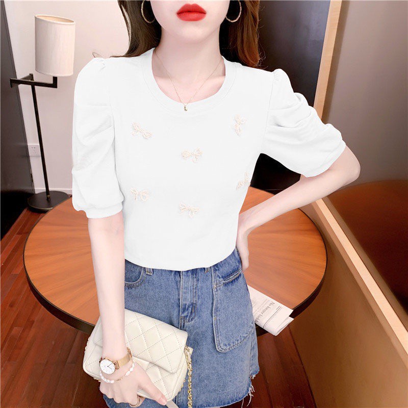 Áo Thun Tay Ngắn Chất Liệu 95% Cotton Thời Trang Mùa Hè Cho Nữ 20 | BigBuy360 - bigbuy360.vn