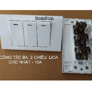 CÔNG TẮC BA CHỮ NHẬT 1-2 CHIỀU LiOA