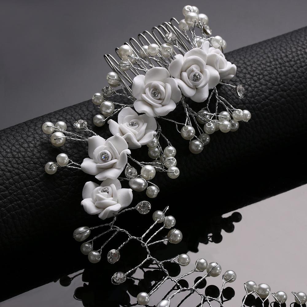 SUSANS Lược Cài Tóc Đính Pha Lê Cho Nữ