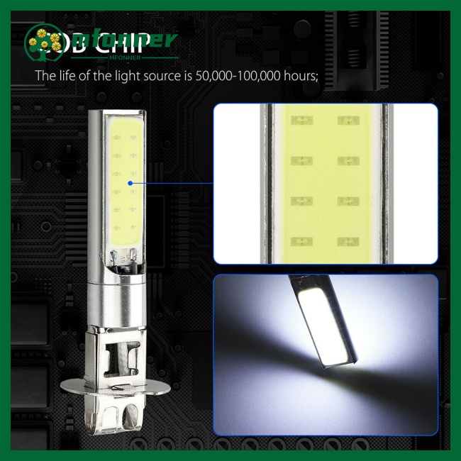 1 Cặp Đèn Led Cob H3 10w 12v Siêu Sáng Chống Nước Cách Nhiệt Cao Cấp Cho Xe Hơi