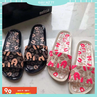 Giải phóng hàng tồn kho250kMELISSA Dép Quai Ngang In Chữ Thời Trang Đi Biển