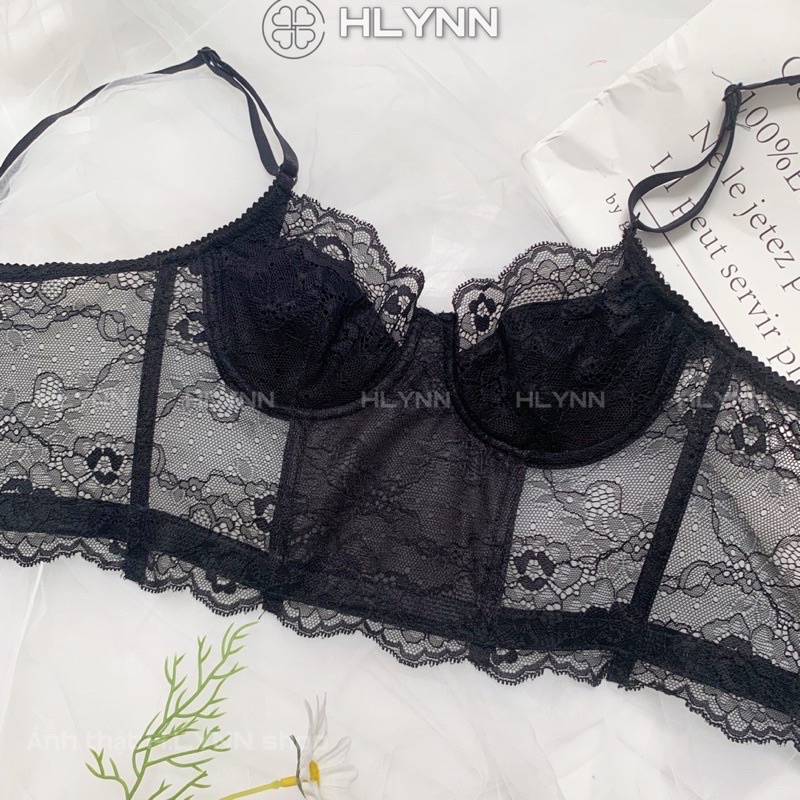 Áo corset ren đen co dãn m178