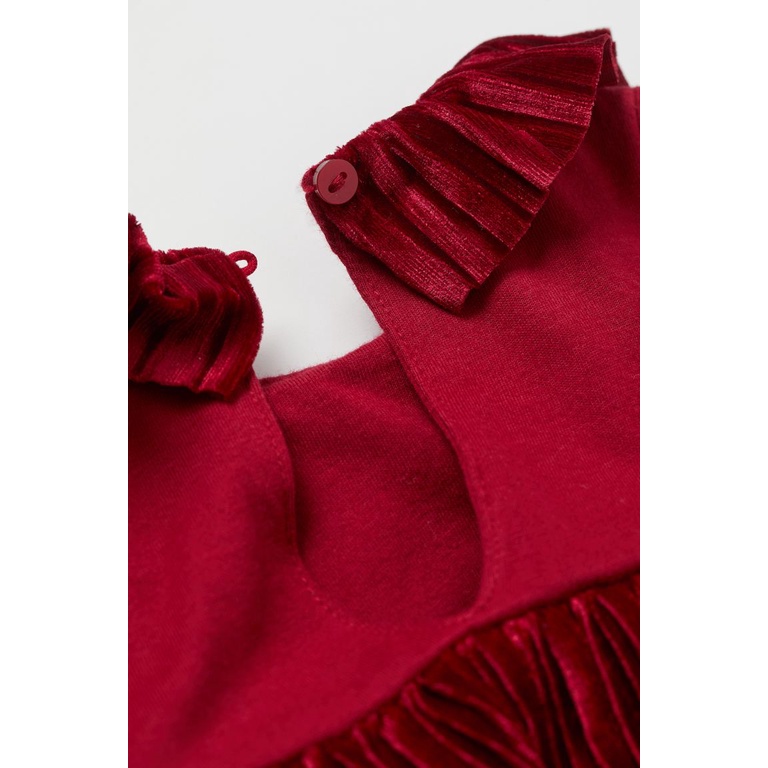 Váy liền chip HM UK/US đỏ đô cho bé gái