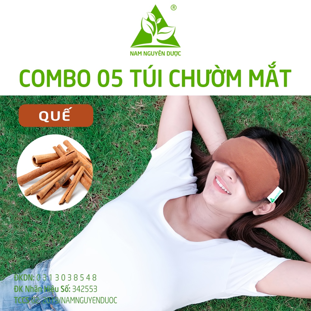 Combo 05 túi chườm Mắt QUẾ (thư giản giảm stress hiệu quả) - Mua combo tiết kiệm hơn