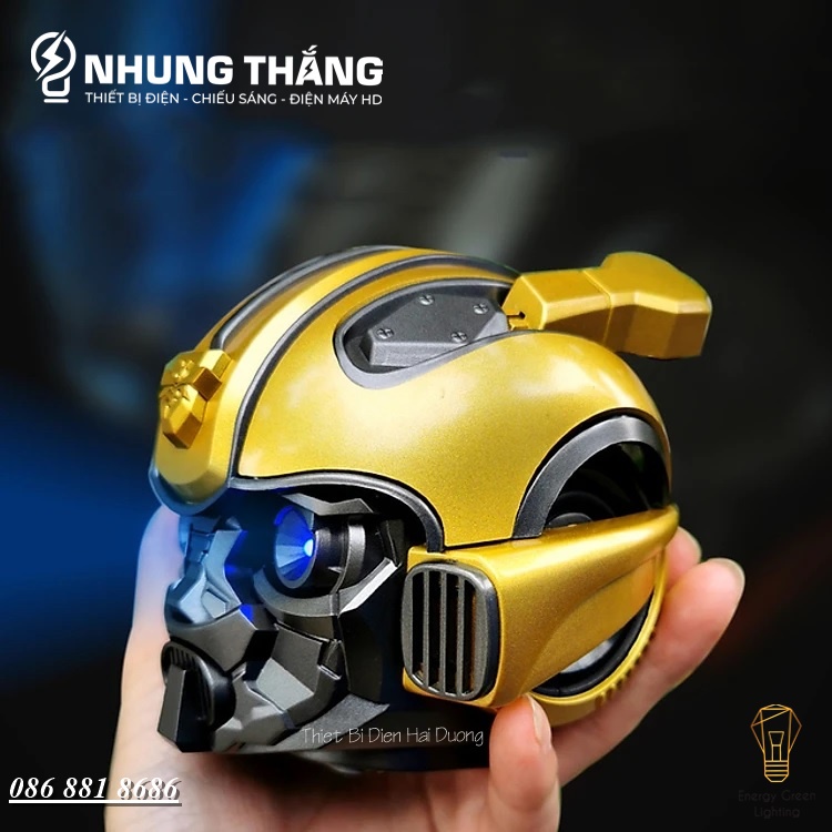 Loa Bluetooth Bumblebee Transformer - Tích Hợp Đèn Led - Kiểu dáng Cool Ngầu - Hỗ Trợ Khe Cắm Thẻ Nhớ - USB