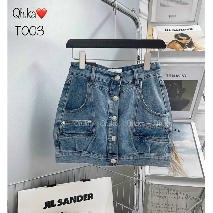 CHÂN VÁY JEANS CÚC TÚI HỘP LOẠI 1 MS32027