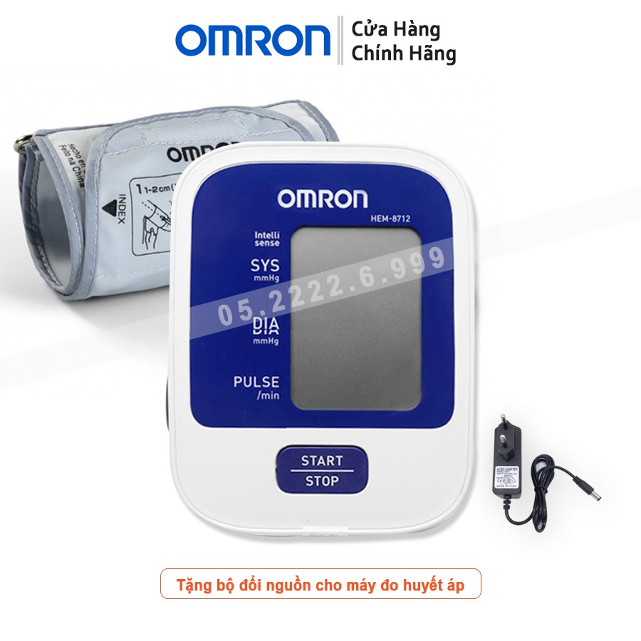 Máy đo huyết áp bắp tay Omron HEM - 8712 + Tặng Bộ Adapter ( Bảo Hành 5 Năm Chính Hãng )