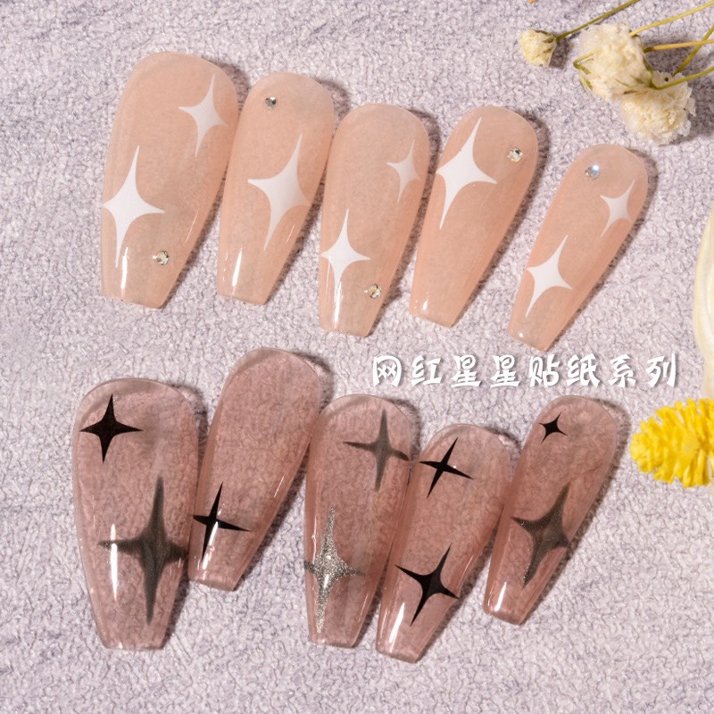 Sticker nail hình dán móng tay hoạt hình logo trang trí móng phụ kiện nail
