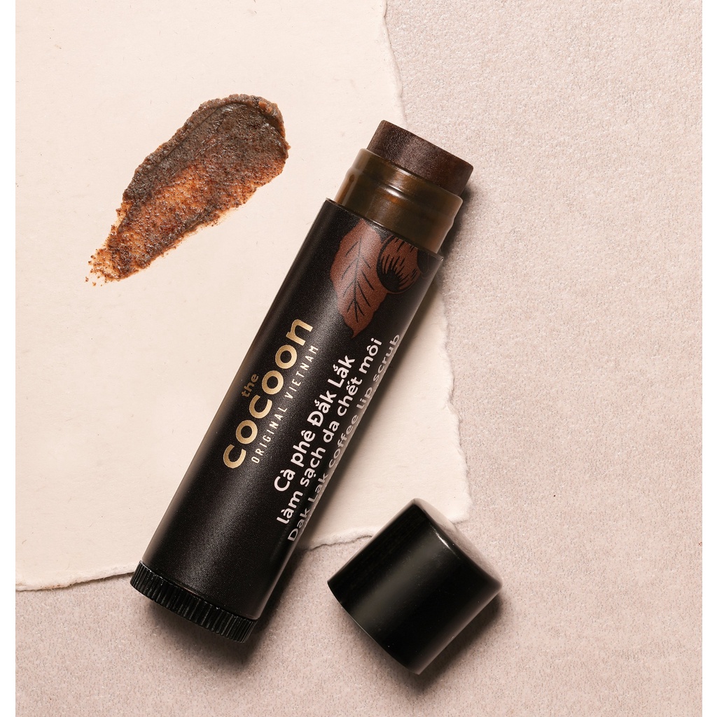 Tẩy tế bào chết môi Cà phê Đăk Lăk Cocoon giúp đem lại đôi môi mềm và mịn màng 5g