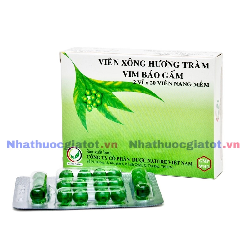 Viên Xông Hương Tràm Vim Báo Gấm Hộp 40 Viên