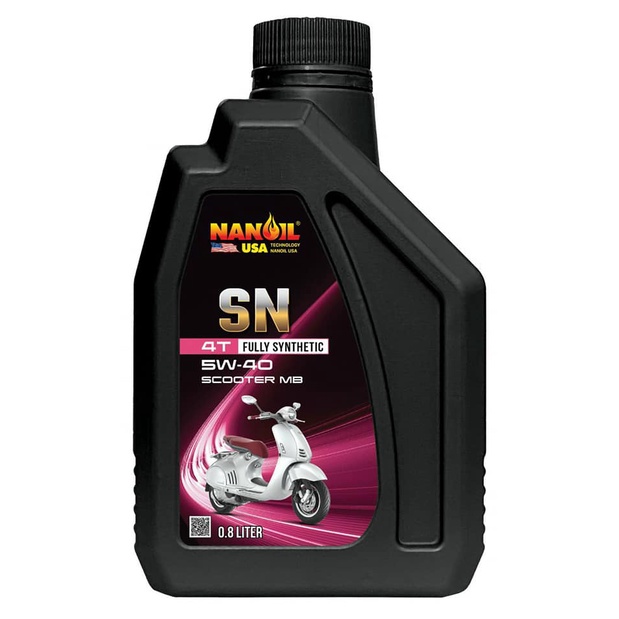 1 THÙNG 24 CHAI - NHỚT NANO OIL USA 4T FULLY SYNTHETIC SCOOTER SN 5W40