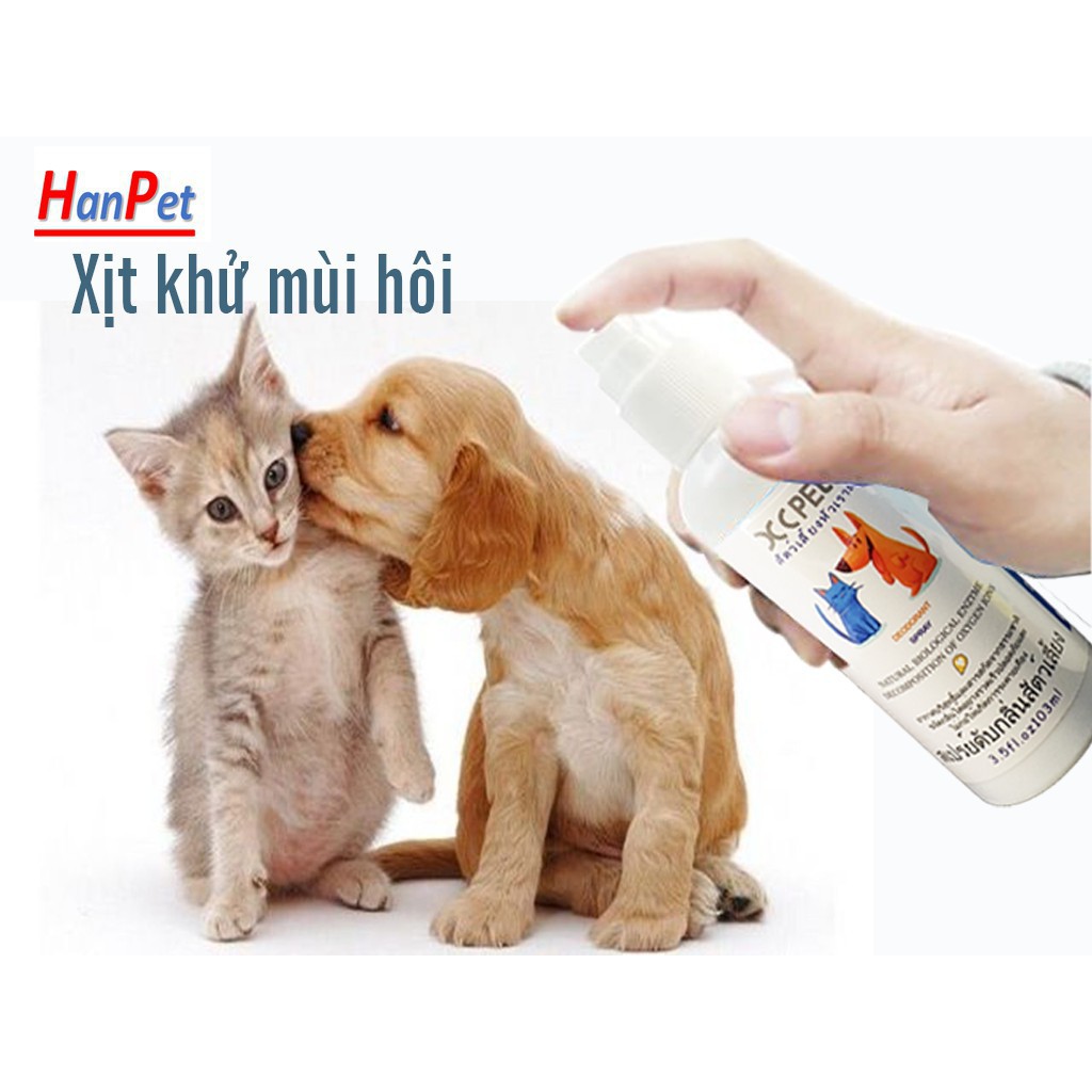 HN- Nước hoa chó mèo  XC PET 100ml (Thailand) Xịt thơm và khử mùi hôi thú cưng An toàn cho sức khỏe thú nuôi